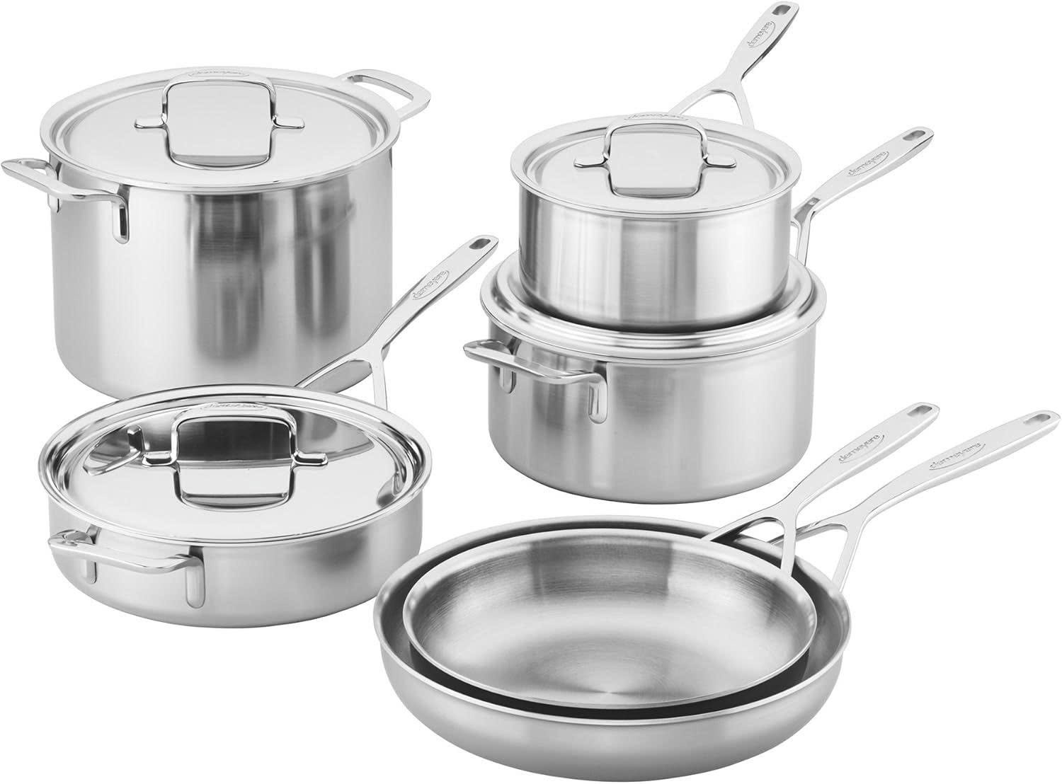 Demeyere 5-Plus Stainless Steel 10-piece Cookware Set
