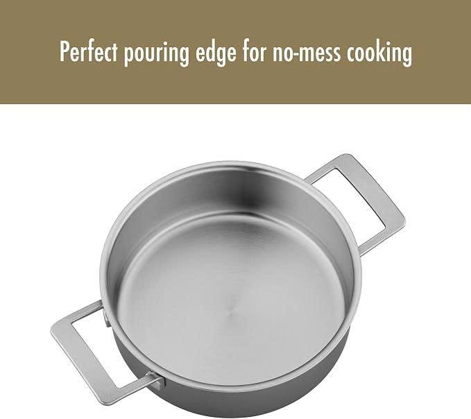 Demeyere Industry 5-Ply 3-qt Stainless Steel Deep Saute Pan