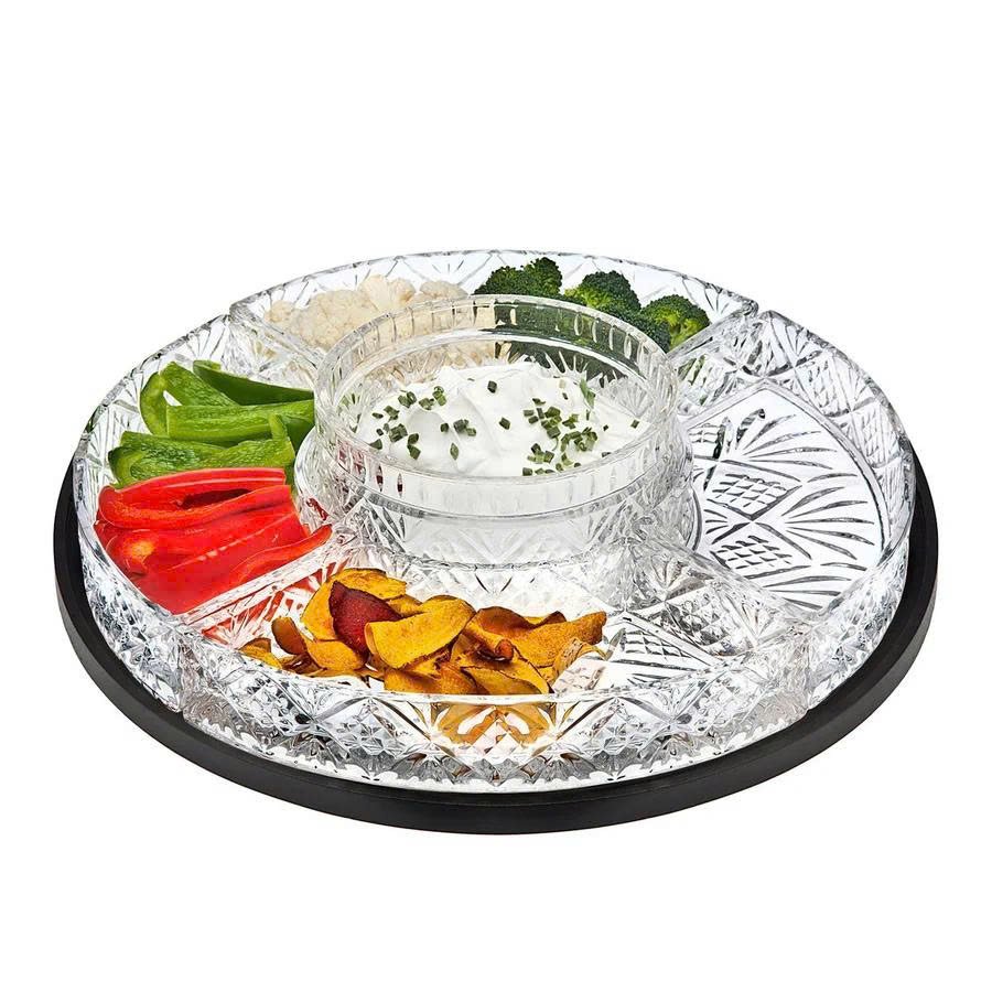 Dublin Crystal 5 Section Lazy Susan