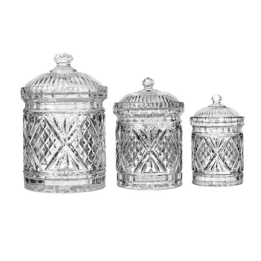 Dublin Crystal Canisters, Set of 3