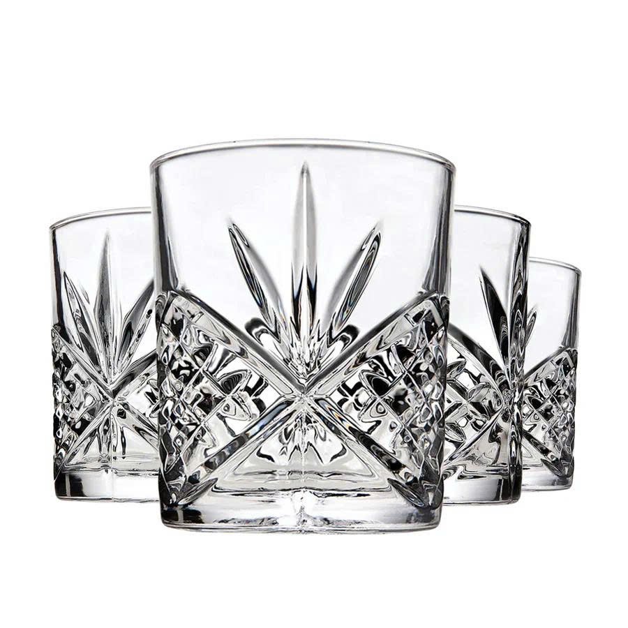 Dublin Crystal Double Old Fashion, Set of 4