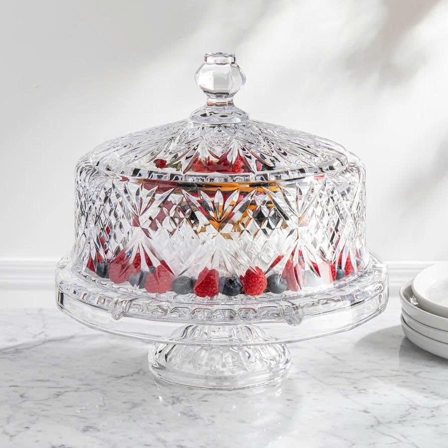 Dublin Crystal Footed Cake Dome